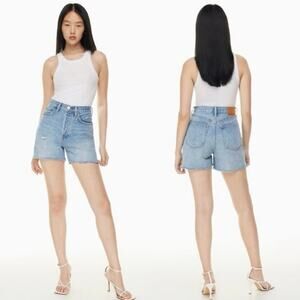 Aritzia Denim Forum The Yoko Hi-rise Mid-thigh Denim Short - Size 23